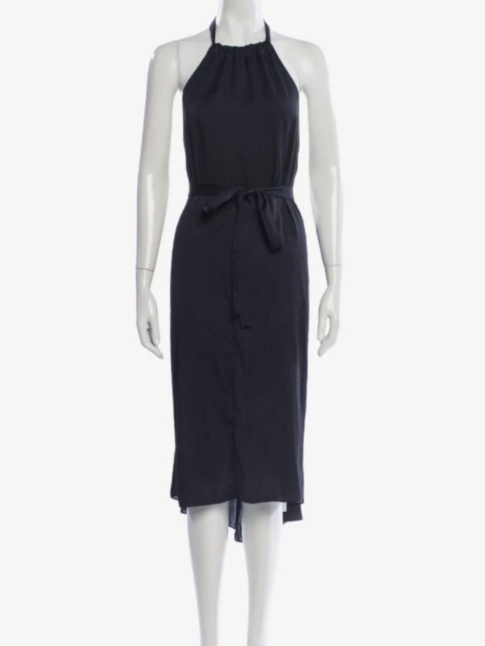 THEORY Halter neck Midi Length Black Short Backless Dress - Size XS